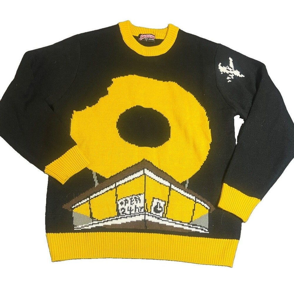 J Dilla “Donuts” Shredders Knit Sweater Stones Throw Records Streetwear Hip Hop